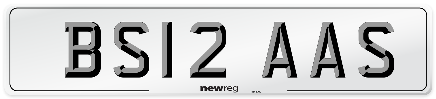 BS12 AAS Number Plate from New Reg